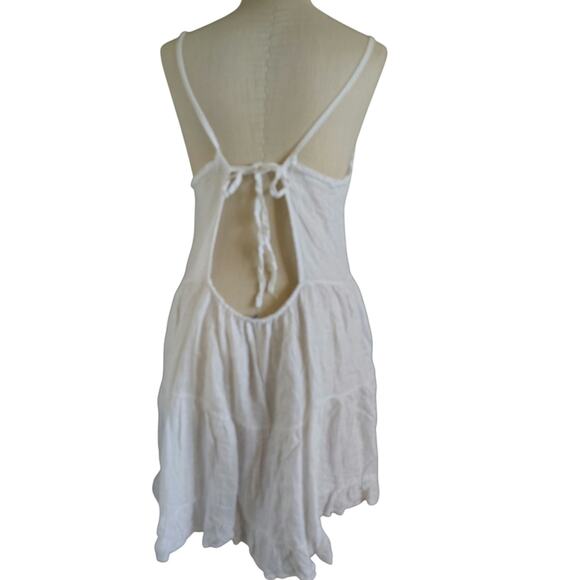 MODMALFI Linen Sundress White Womens Size 12 - Picture 4 of 6